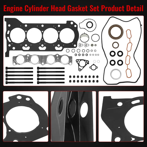 Toyota Corolla 1.8L 2009 2015 Timing Chain Kit With Head Gasket And Water Pump Fits Matrix 1.8L 2009 2014 Head Bolts