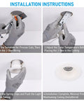 Installation of TORCHSTAR 6-Pack 5CCT 3 Inch LED Recessed Lighting, Anti-Glare, CRI90 with wiring and ceiling clips.