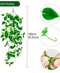 Three Pack Artificial Hanging Plants Ivy Vines, About Three Point Six Feet Total Length, Realistic Greenery Garlands detail view