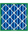 20x20x4 MERV 13 Air Filter For Smoke And Allergy Defense, Electrostatic Pleated HVAC Replacement, 2-Pack, front view