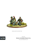 Bolt Action German Grenadiers 1:56 Scale Miniatures Set, plastic paintable 28mm WWII soldiers, unpainted figurines for tabletop gaming