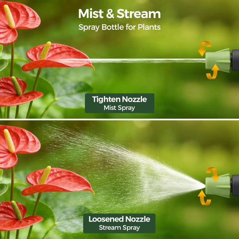 Half Gallon Hand Pump Sprayer For Home Garden Chores And Household Care With Easy Side Fill Port Built In Measuring Cup Adjustable Nozzle Refillable For Fertilizers Water And Cleaning Tasks with mist and stream spray options