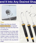 Hot Wire Foam Cutter Kit with 3-1 Electric Styrofoam Cutter showing bending guidelines for stainless cutting pens.
