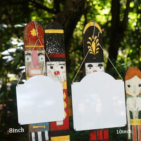 4 Pack 10 Inch Sublimation Door Signs Blanks Aluminum Double Sided Wall Hanging Ornaments for Heat Press DIY Craft