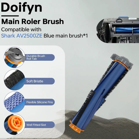 Replacement Parts Kit For Robot Vacuum Models AV2501S AV2511AE RV2502AE RV2610WA with blue main roller brush