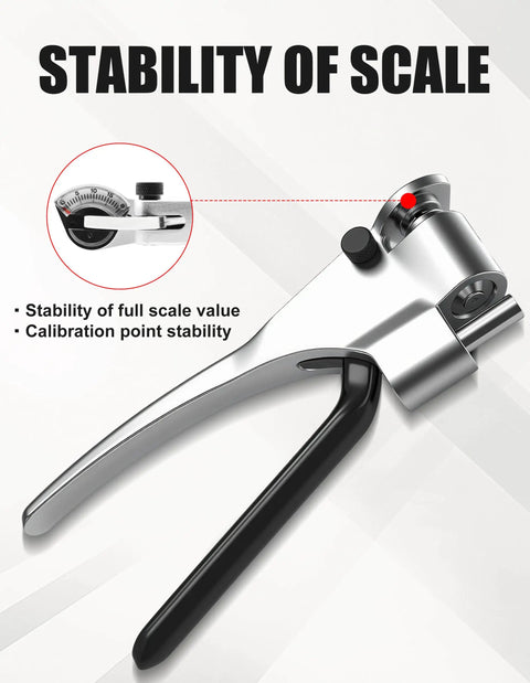 Webster Handheld Hardness Tester With 0 To 20 HW Measuring Range Portable Metal Hardness Gauge For Aluminum Brass Copper And Stainless Steel The Go To Tool For DIY Metalworking And Field Testing., silver Webster handheld hardness tester with scale and calibration point stability