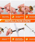 Installation steps for Inside PVC Pipe Cutter Kit With 7 Inch Depth Gauge Adjustable Cutting Tool For Narrow Spaces Includes Five Saw Blades And Hex Shank Pro Grade DIY Friendly Plumbing Internal Plastic PVC ABS Cutter Set.