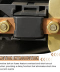 Heavy Duty 100 Amp MEGA Auto Fuse With Rock Solid Bolt Down Bracket, detail of copper alloy connection for high current wiring.