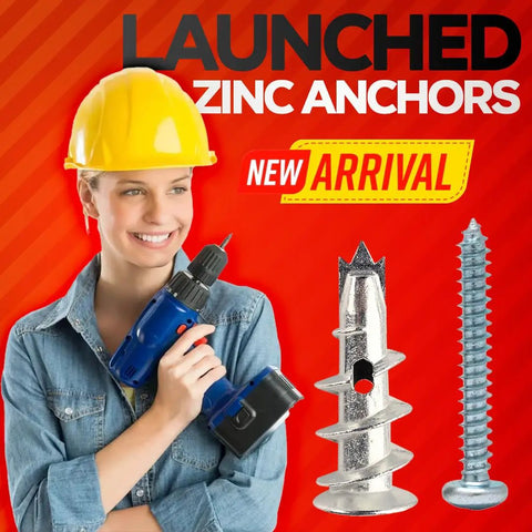 Heavy Duty Zinc Self Drilling Drywall Anchors And Screws Kit With 120 Pieces Number 8 Fasteners for hanging accessories.