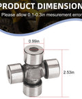 Close-up of 2 Pcs Rear Driveshaft U Joint Set For Outlander Renegade Commander Maverick Quest Traxter 400 450 500 570 650 800 850 1000 ATV U Joint Replacement Kit showing dimensions