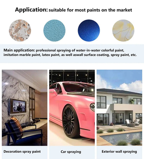 Examples of 5L Paint Pressure Pot Kit With Regulator, Gauge, 3mm Spray Gun uses for decoration, car, and exterior wall spraying
