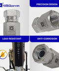 One Half Inch NPTF Female To One Half Inch NPSM Swivel Hydraulic Adapter With Carbon Steel Zinc Plated Construction Rust Resistant Ultra Durable And Precise Straight Swivel For Hydraulic Hoses And Valves, threaded fitting close-up