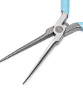 6 Inch Long Needle Nose Pliers With Serrated Jaws For Precise Work In Tight Spots Green Handles Extra Long Nose For Forming Looping Twisting