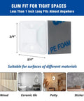 100 Piece Pro Grade Adhesive Cable Zip Tie Mount Kit With 8 Inch UV Resistant Ties showing 3/4 inch thin mount dimensions