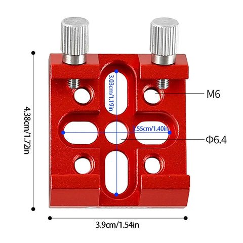 Cross Shaped Dovetail Saddle With Quick Release Rails For Telescopes Red And Black Anodized Mount Ultra Solid Stability