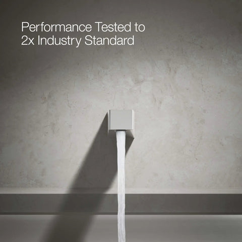 Honesty Collection Wall Mount Bath Spout Non Diverter Polished Chrome One Half Inch NPT Or Slip Fit Connection flowing