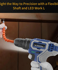20V Cordless Hammer Drill Kit With Battery And Charger, 30 Nm Torque, Three Eighths Inch Keyless Chuck, used on cabinet.