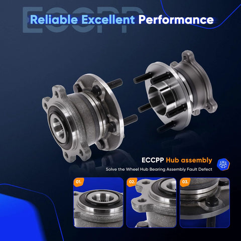Rear Wheel Hub And Bearing Assembly 512500 Fits AWD Ford Escape 2013 2019 And Lincoln MKC 2015 2019 No ABS 5 Lug 1 Piece Hub