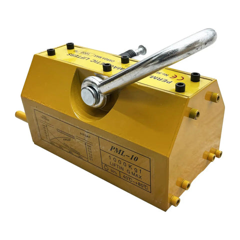 Hardcore Heavy Duty Magnetic Lifter With Sure Grip Release Handle And 2200 Lbs Capacity solid steel hoist tool close-up