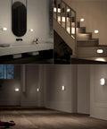 Rechargeable Motion Sensor Night Light With Dusk To Dawn Sensor Stick On No Fuss Cool White LED Closet Light Auto On Off displayed in home settings