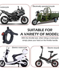 Universal Motorcycle Throttle Assist Black One Button Cruise Control Brace That Squashes Arm Cramping Boosts All Day Chill Riding For Smooth Throttle Control And Reliable Grip on various models including electric tricycles.