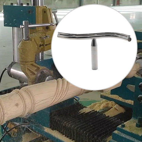 Vkinman curved lathe tool rest with 1-inch post mounted on a woodturning lathe