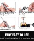 112 Piece Precision Pin Vise Hand Drill Kit With 3 Jaw Manual Drill Aluminum Alloy Non Slip Grip For Fine Detail Work, use demo