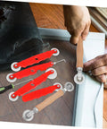 Window Screen Repair Tool Kit Spline Roller Set For Quick And Precise Screen Fixes, DIY Replacement Kit tools and roller in use