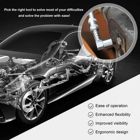 90 Degree Grease Coupler Adapter for Right Angle Access in Tight Spots Non Slip Grease Gun Fittings on a car engine