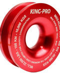 Red 45000 Lbs Snatch Recovery Ring For Off Road Vehicles, Heavy Duty Winch Snatch Block Pulley Tow Ring, aluminum alloy material