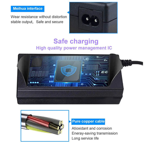 42V 2A Electric Scooter Charger For 36V 10S Li Ion Batteries 84W 100 To 240V AC Input 1 Pin Bridge Charger Ride Ready To Power Xiaomi M365 And Other Popular E Scooters