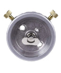 Bottom view of ECH 630 Compact Star Tracker for Backpacking Photogs, showcasing mounting base with metal gear and brass adjustment knobs.