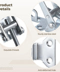 Close-up of Adjustable Latch Clamp Kit Heavy Duty 1320 Lbs Capacity Industrial Grade Toggle Hasps, detailing stainless steel and threads.