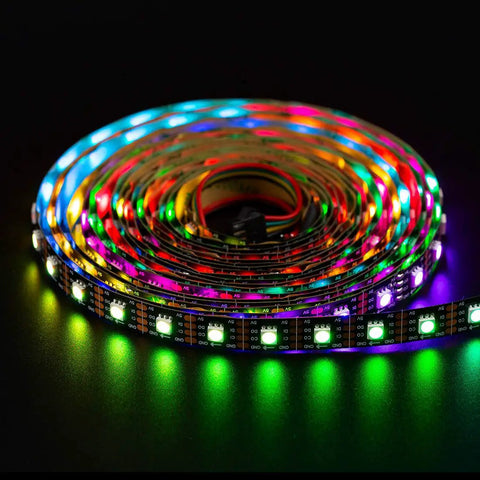 Coiled Individually Addressable SK9822 LED Strip APA102C Compatible Dope Performance 5m 16.5ft 60 LEDs Per Meter