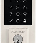 Contemporary SmartCode Touchpad Electronic Deadbolt With SmartKey 9270CNT-514S, keypad, matte black finish
