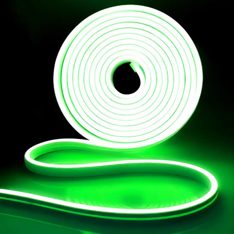 Green Led Neon Rope Light 17 Feet With 600 Diodes Dimmable Flexible Silicone Strips Waterproof Indoor Outdoor Accent Lighting Slap It On Any Wall For Bedroom Kitchen Backyard Chill Vibes Fresh Glow Setup