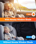Baby Car Window Shades 2 Pack With Dual Mode Zipper And 100 Percent UV Block Sunlight Protection on child car seats.