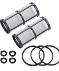 Inline Garden Hose Water Filter For Pressure Washer With Sediment Strainer And Two Extra 100 Mesh Screens Plus Heavy Duty Gasket Set for replacement screens and gaskets.