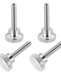 Heavy Duty M6 X 30mm Knurled Thumb Screws Cast From Tough 304 Stainless Steel showing flat head design and threaded length.