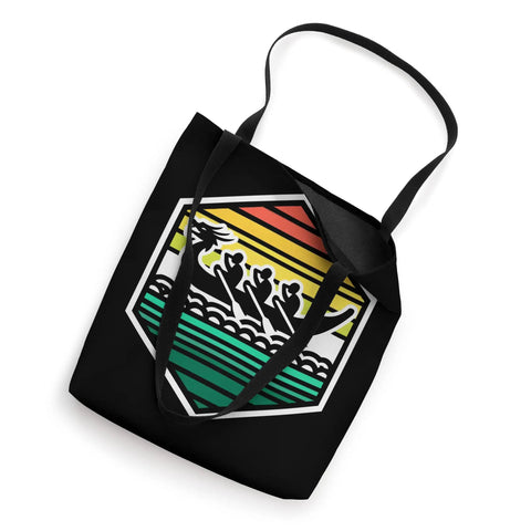 Paddler Tote Bag For Dragonboating Fans And Teams, Race Day Ready Gear Carrier displaying colorful paddling design on front