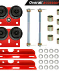 Heavy Duty I Beam Trolley 0.5 Ton Capacity With Dual Track Rollers Adjustable Flange 2.68 To 4.33 Inches accessories kit