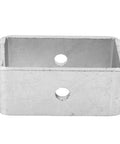 Front view of Heavy Duty Track Hanger Bracket For Stainless Steel Channel Trolley Support And Intermediate Hanger Weatherproof Electric Galvanized Finish Built To Last Ideal For Sliding Doors Wardrobes Industrial Pulleys And Heavy Machinery.