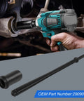 Pin Bushing Removal Tool Kit For 1-3/8 Inch Pin Bushings On Trucks, Trailers And Heavy-Duty Machinery - 11-1/2 Inch Long Driver, Carbon Steel