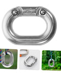 Heavy Duty Stainless Steel Chain Link Connector With Hassle Free Quick Connect Coupler showing a single coupler for secure fastening.