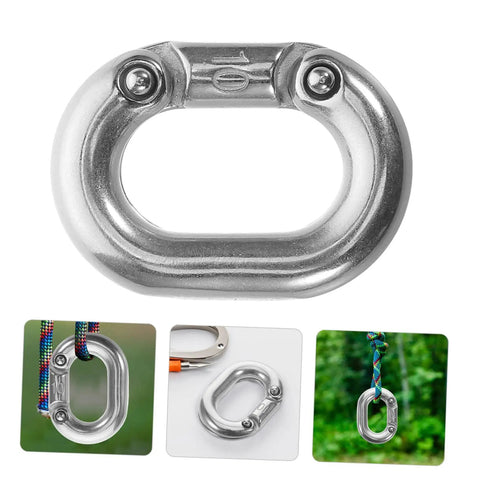 Heavy Duty Stainless Steel Chain Link Connector With Hassle Free Quick Connect Coupler showing a single coupler for secure fastening.