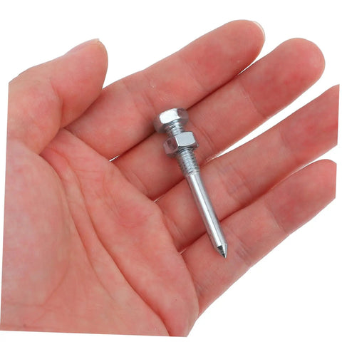 Close-up of a single metal spike from 20 Pcs Grass Aerator Shoes For Lawn Replacement Spikes Easy Install Turf Spikes