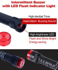 High-Performance 2-Pack 16mm 12V Intermittent Buzzer with Vibrant Red LED Flash Indicator visible from various angles.