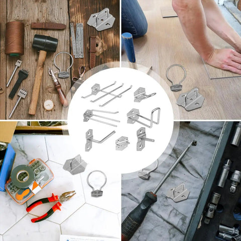 Badass Steel Pegboard Hook Set Gives Your Garage A Major Facelift With Angled Heavy Duty Slots For Pliers Wrenches And Drills Keeps Your Gear Locked Down And Ready For Any Daily Grind