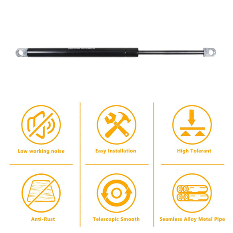 Dump Box Lift Shock For Polaris Ranger RGR 570 900 1000 with metal tube and steel ends, features low noise and anti-rust icons.