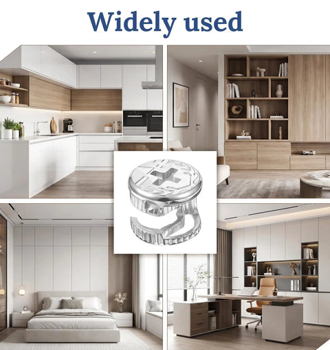 Hardcore Zinc Alloy Cam Lock Fasteners 24 Pack For Cabinets Drawers And Wardrobe Panels Rust Proof Cam Bolt Nut Set in modern interiors